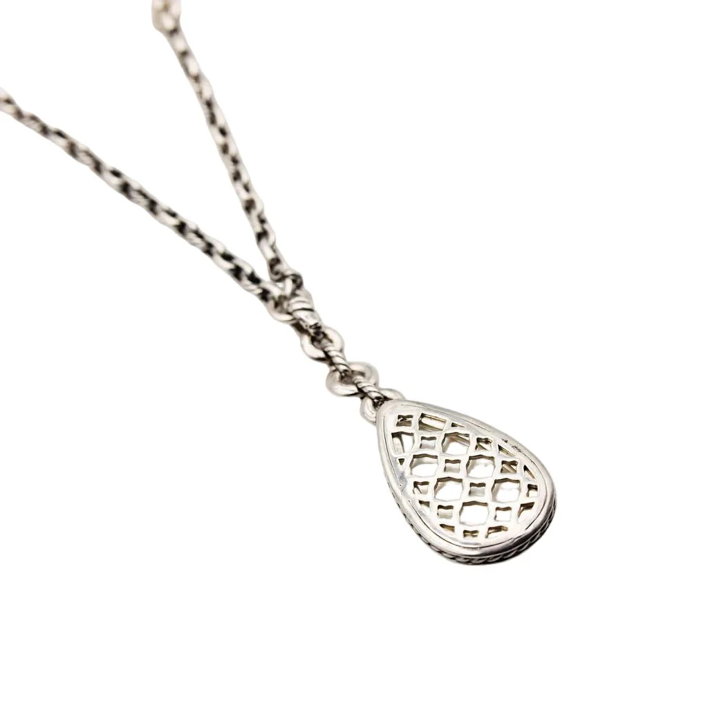 Collier Pendentif DAVID YURMAN en argent, nacre et diamants - Image 4
