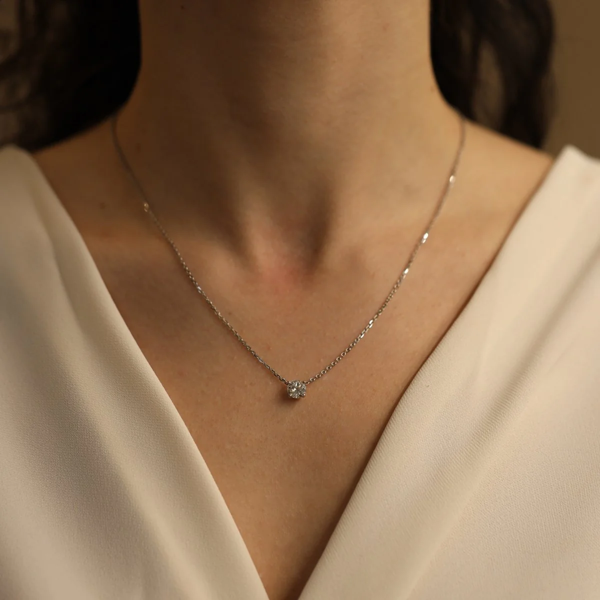 Collier pendentif en or 18 carats et diamant - Image 2