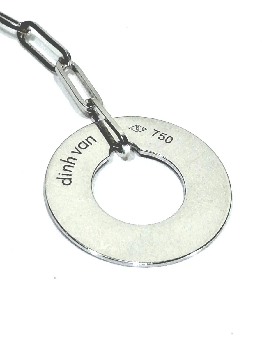 Collier Pendentif DINH VAN "Cible" en or blanc - Image 6