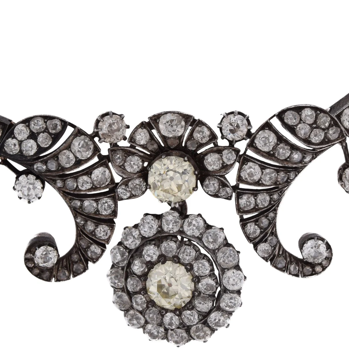 Collier Pendentif en or, argent et diamants - Image 4