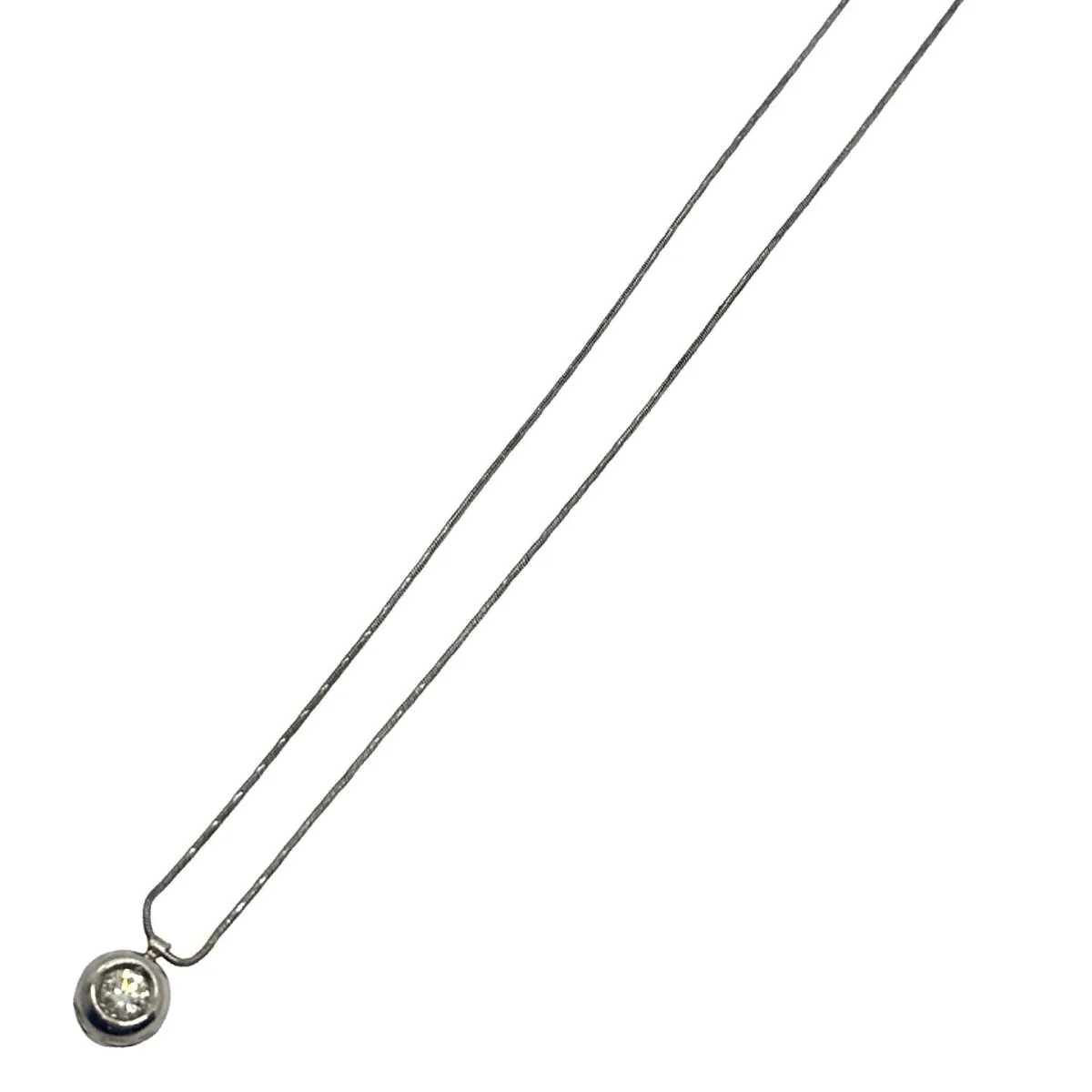 Collier Pendentif en or blanc et diamant - Image 2