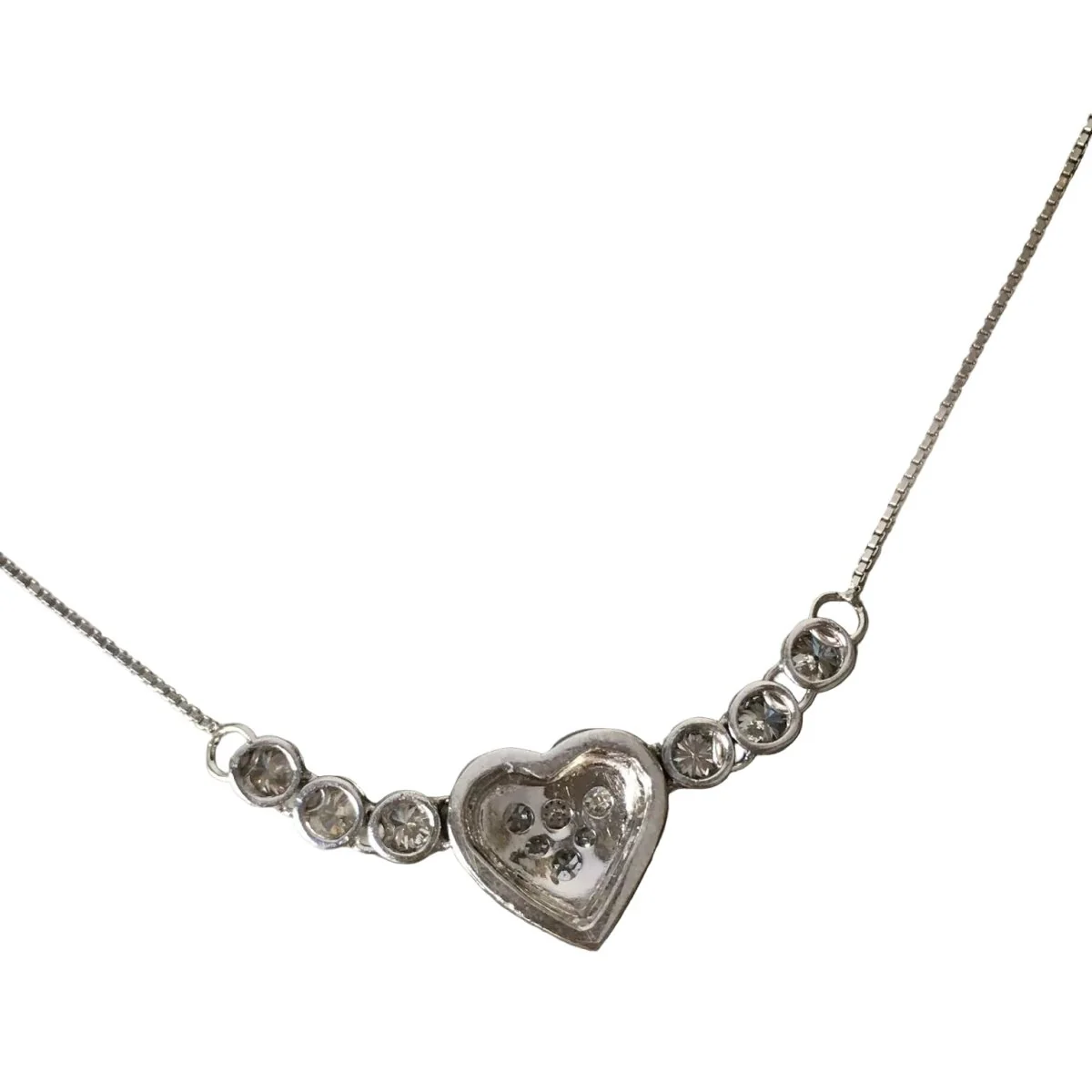 Collier Pendentif en or blanc et diamants - Image 4