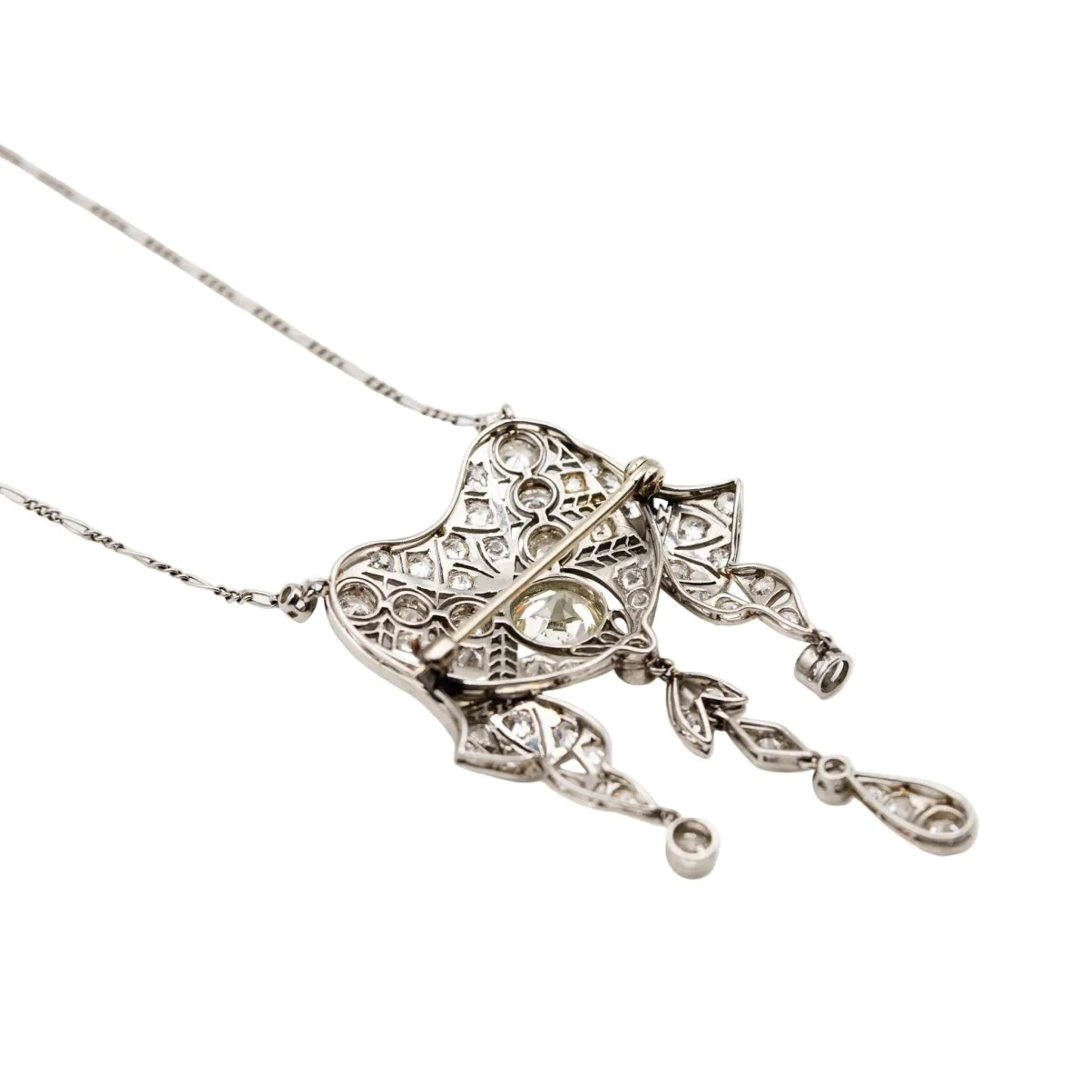 Collier pendentif en or blanc et diamants - Image 3
