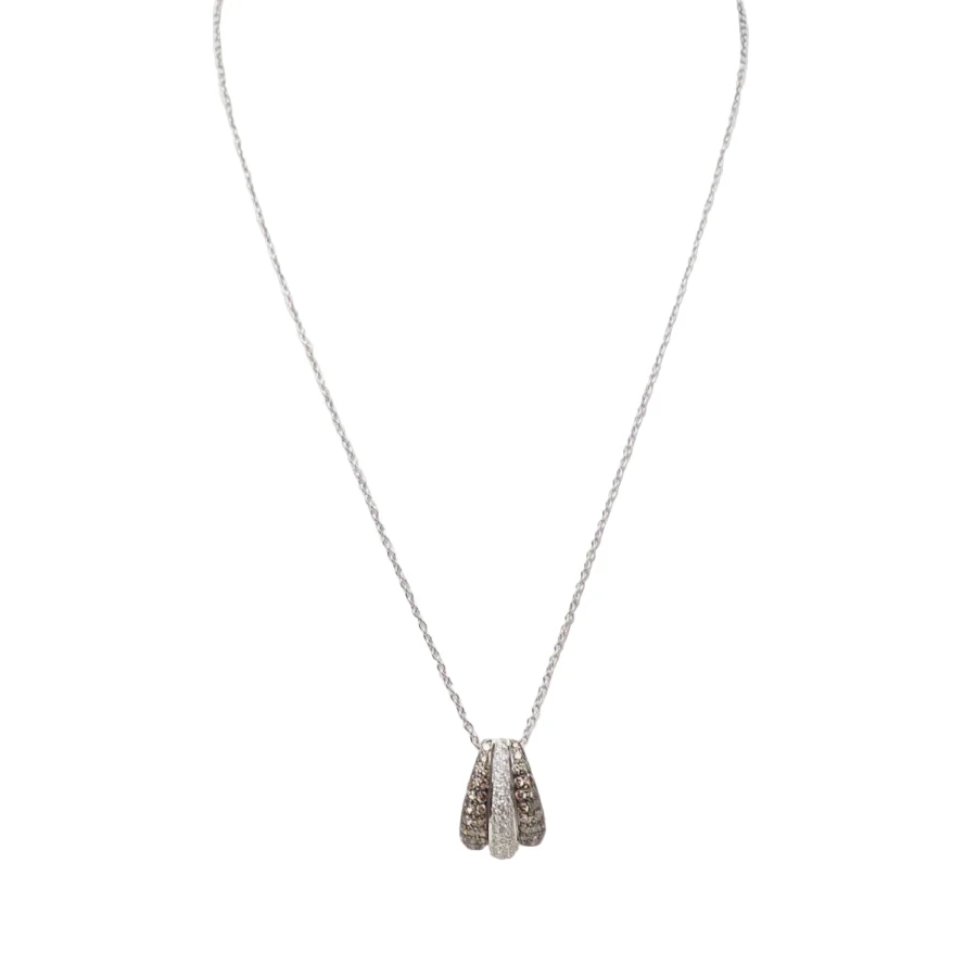 Collier Pendentif en or blanc et diamants - Image 3