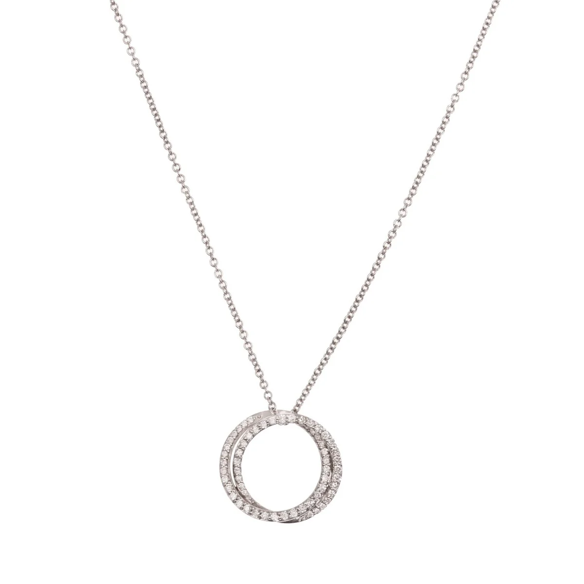 Collier Pendentif en or blanc et diamants - Image 3