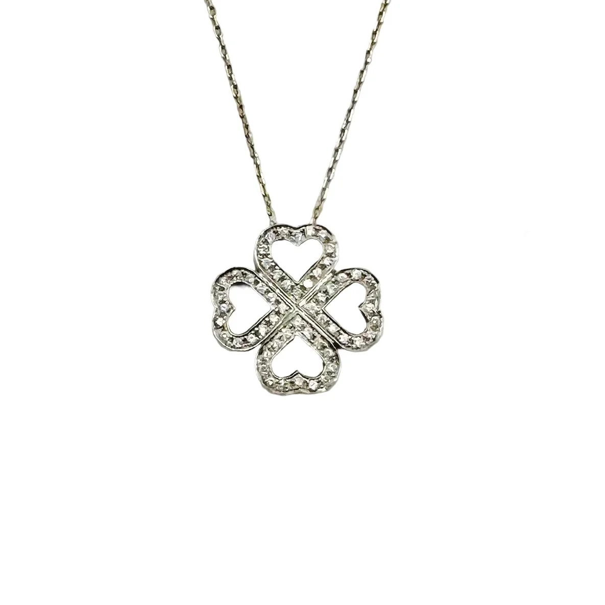 Collier Pendentif en or blanc et diamants - Image 2