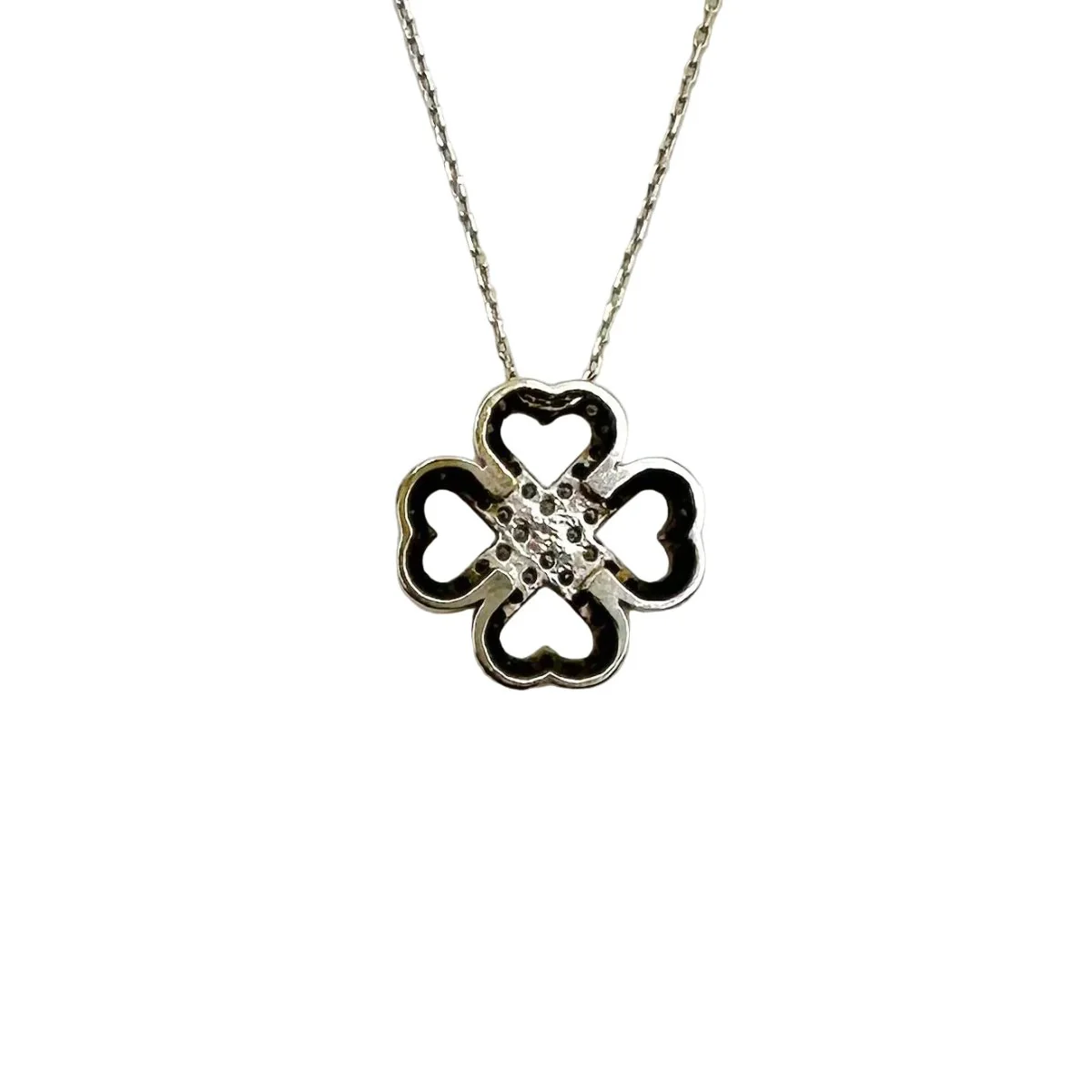 Collier Pendentif en or blanc et diamants - Image 3