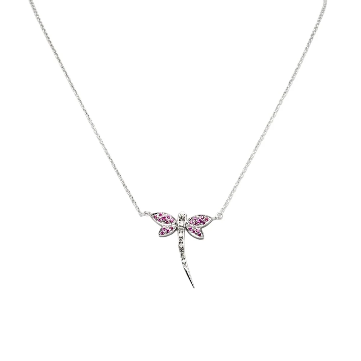 Collier Pendentif en or blanc, rubis et diamants - Image 2