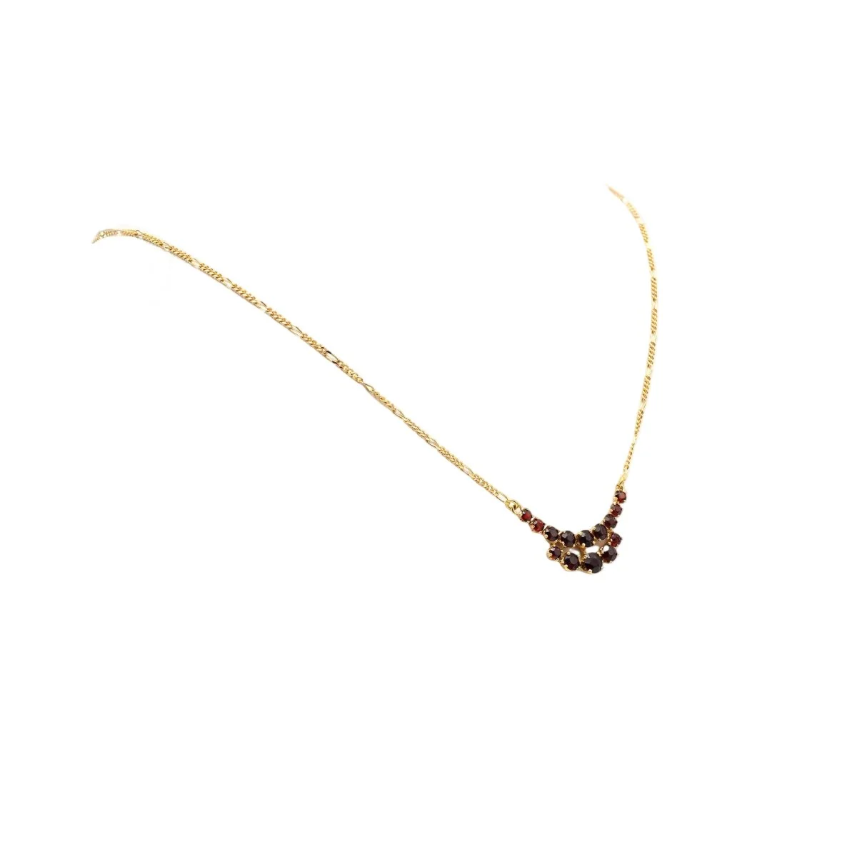 Collier Pendentif en or jaune et grenats - Image 5