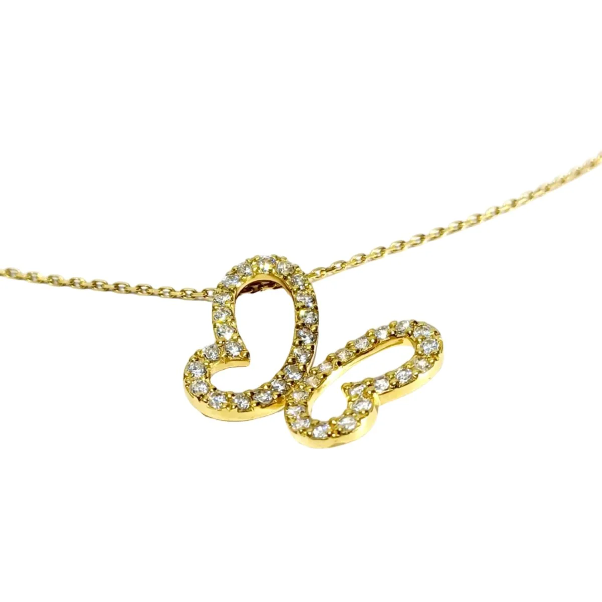 Collier Pendentif en or jaune et zircons - Image 3