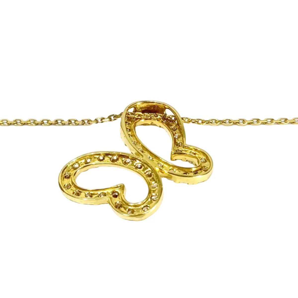 Collier Pendentif en or jaune et zircons - Image 4