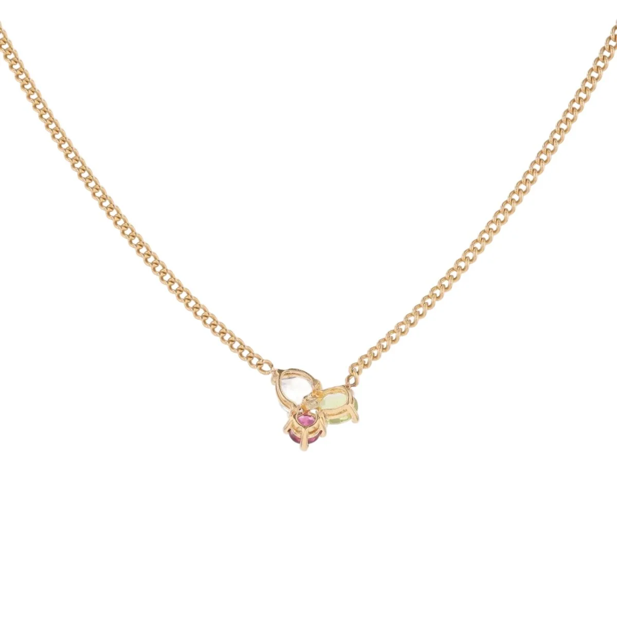 Collier Pendentif en or jaune, topaze, grenat et péridot - Image 4