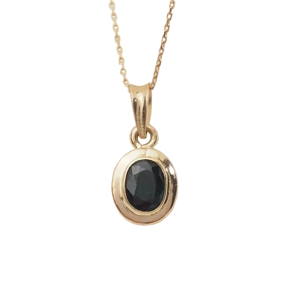 Collier Pendentif en jaune et saphir