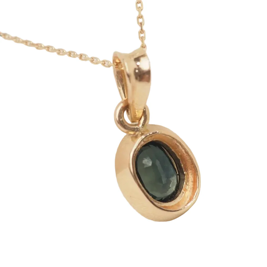 Collier Pendentif en jaune et saphir - Image 6