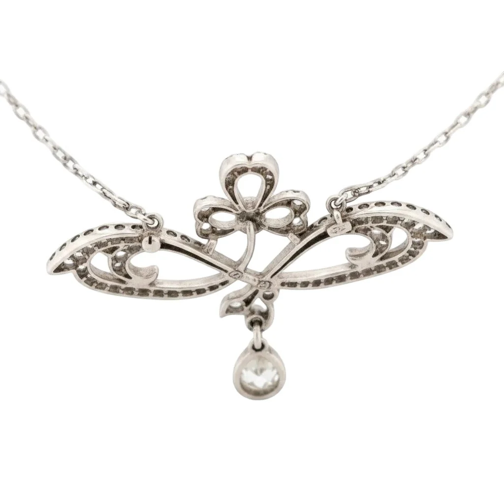 Collier Pendentif en platine et diamants - Image 3