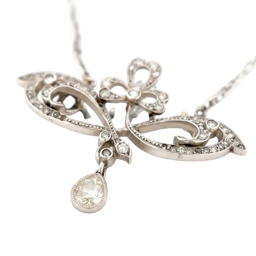 Collier Pendentif en platine et diamants - Image 4