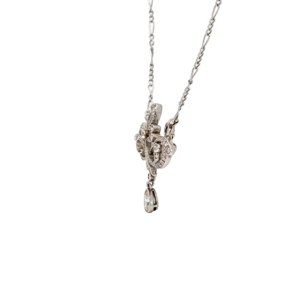 Collier Pendentif en platine et diamants - Image 5