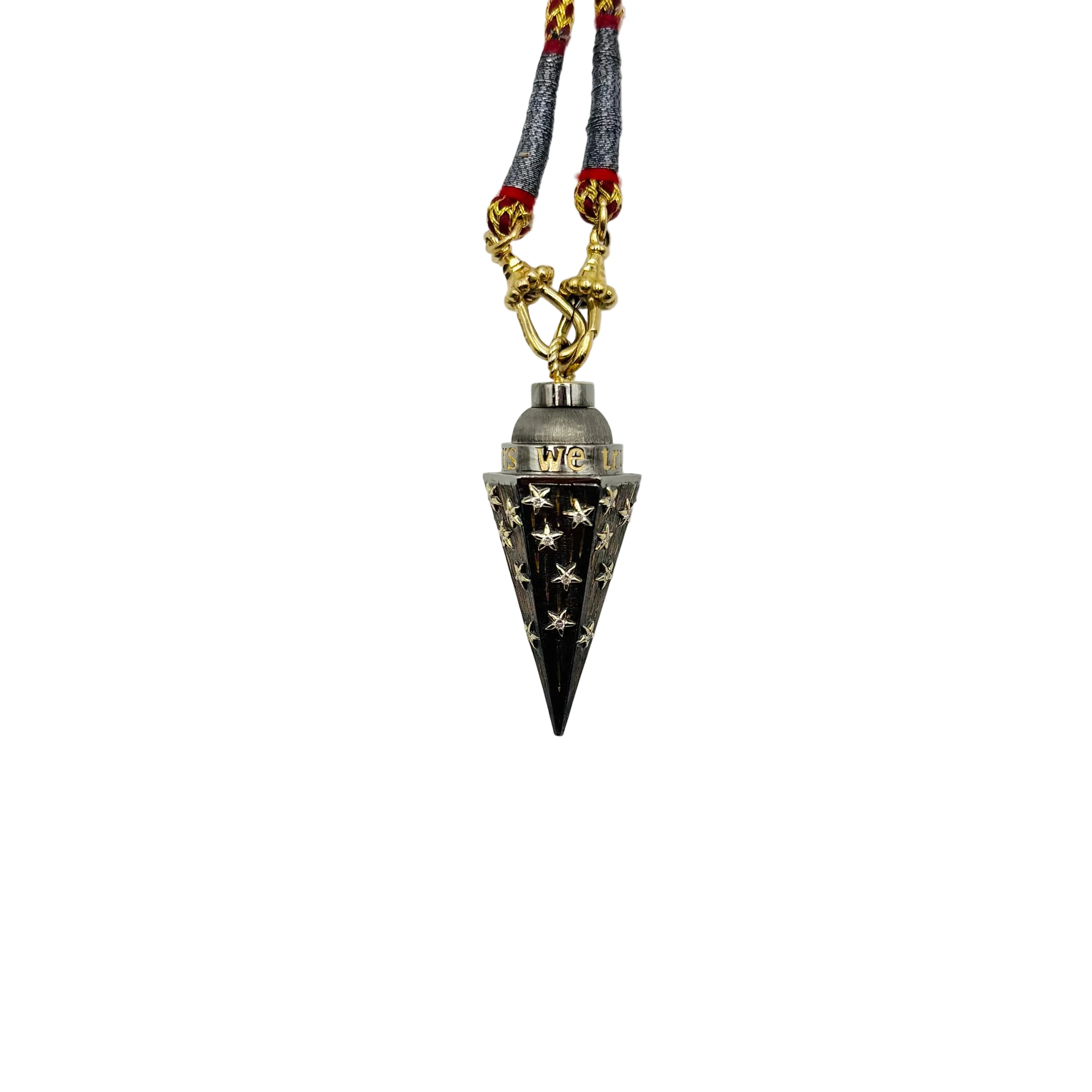 Collier Pendentif MARIE LICHTENBERG "In Stars We Trust" en or jaune et diamants - Image 3