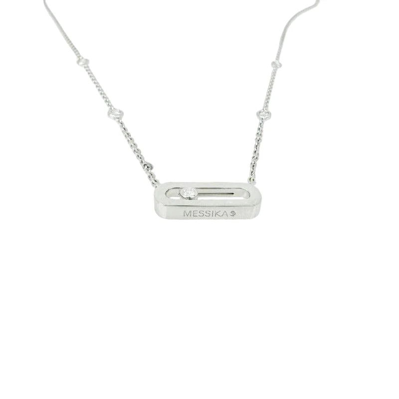 Collier Pendentif MESSIKA "Move Uno" en or blanc et diamants