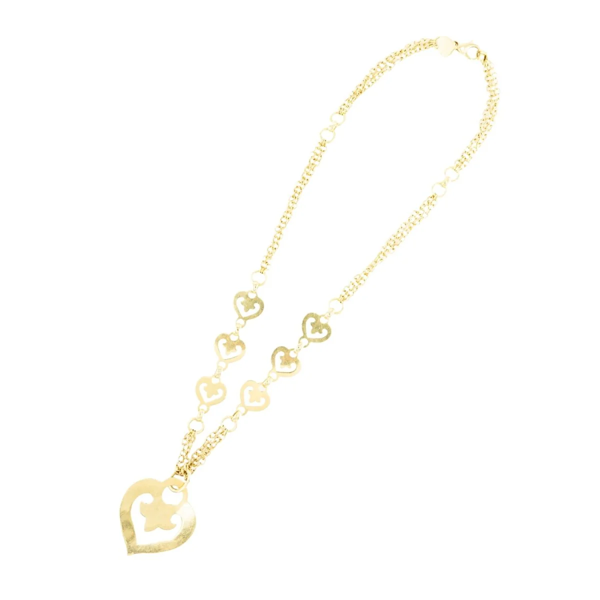 Collier Pendentif O.J. PERRIN "Coeur Légendes" en or jaune - Image 3