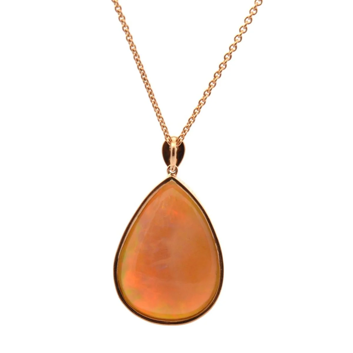 Collier Pendentif en or jaune, opale et diamants - Image 2