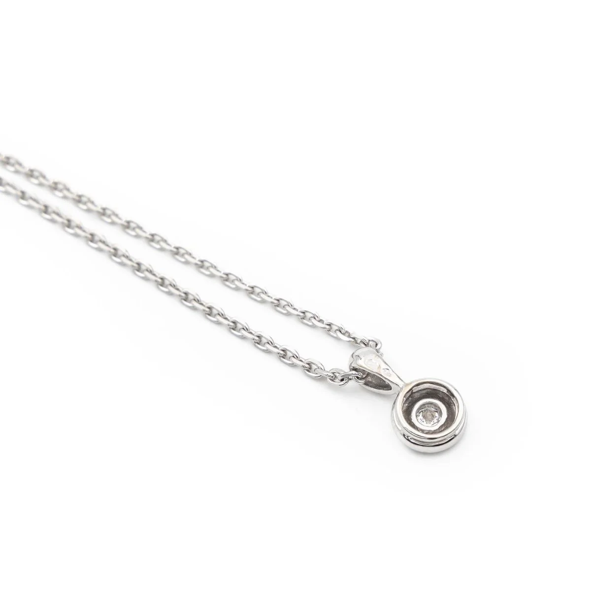 Collier Pendentif en or blanc et diamant - Image 7