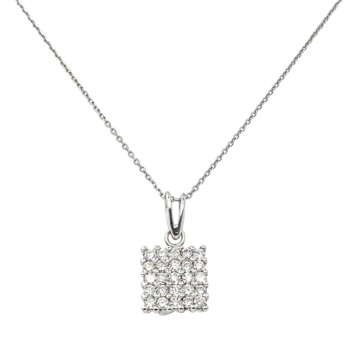 Collier Pendentif en or blanc et diamants - Image 2