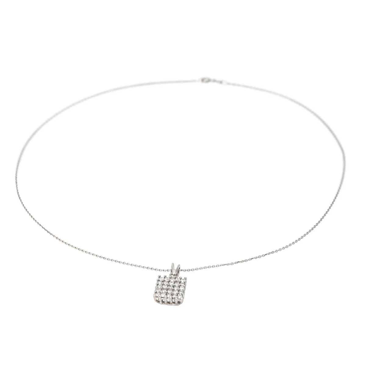 Collier Pendentif en or blanc et diamants - Image 3