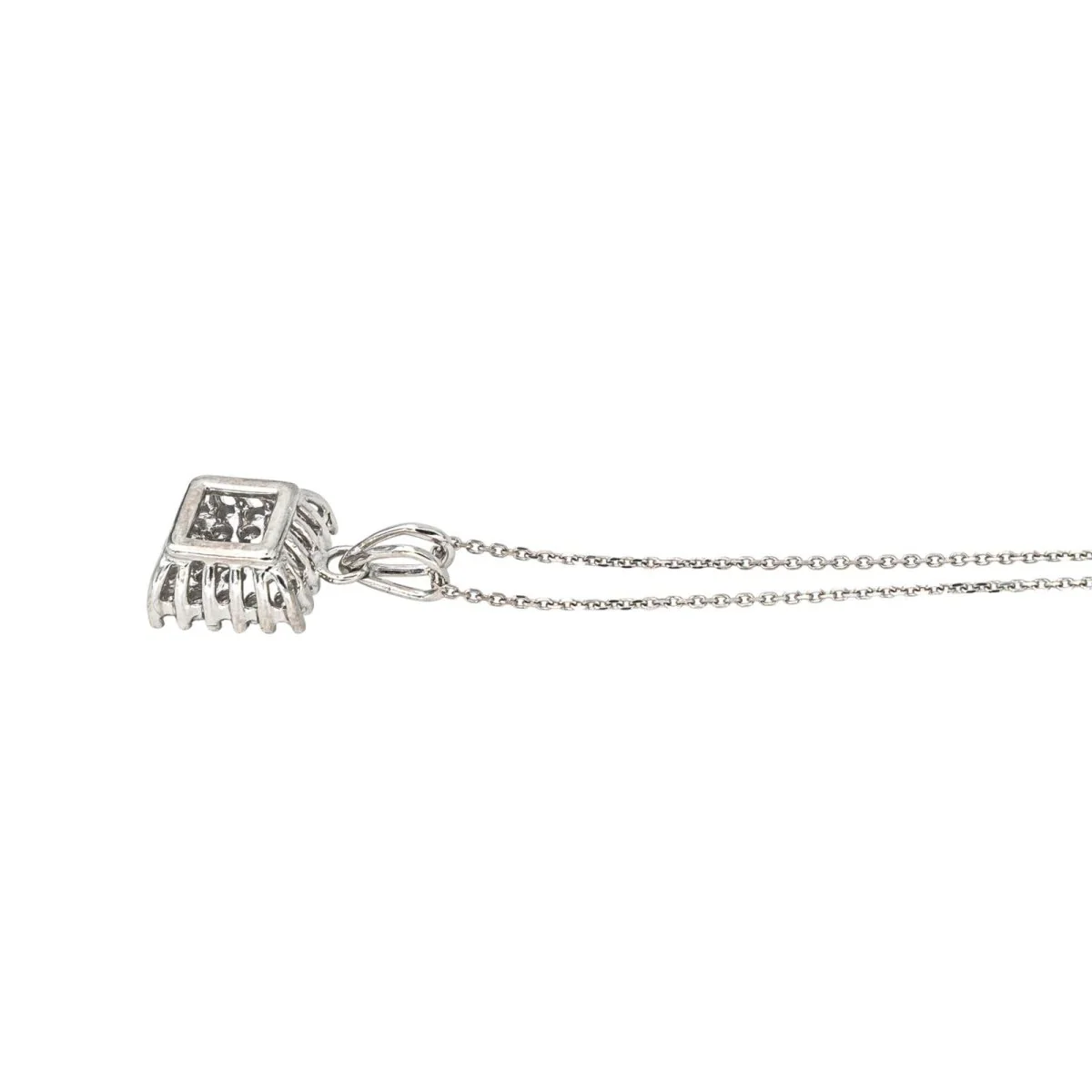 Collier Pendentif en or blanc et diamants - Image 4