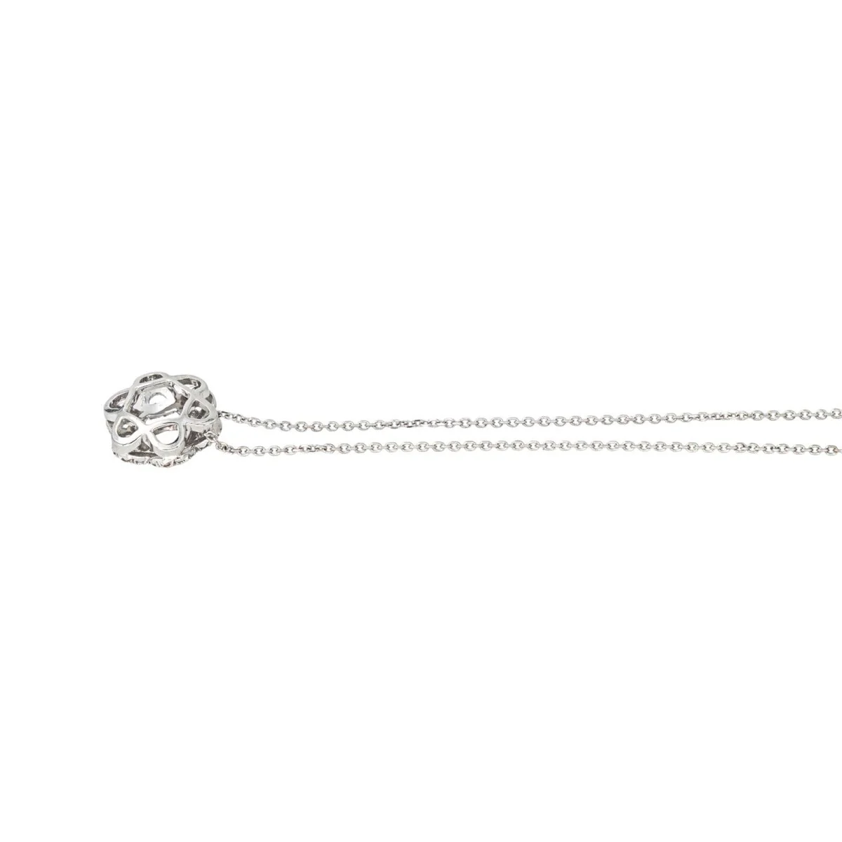 Collier Pendentif en or blanc et diamants - Image 5