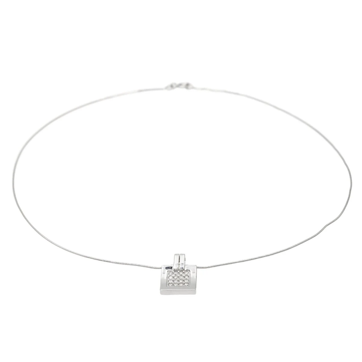 Collier Pendentif Or blanc Diamant - Image 7