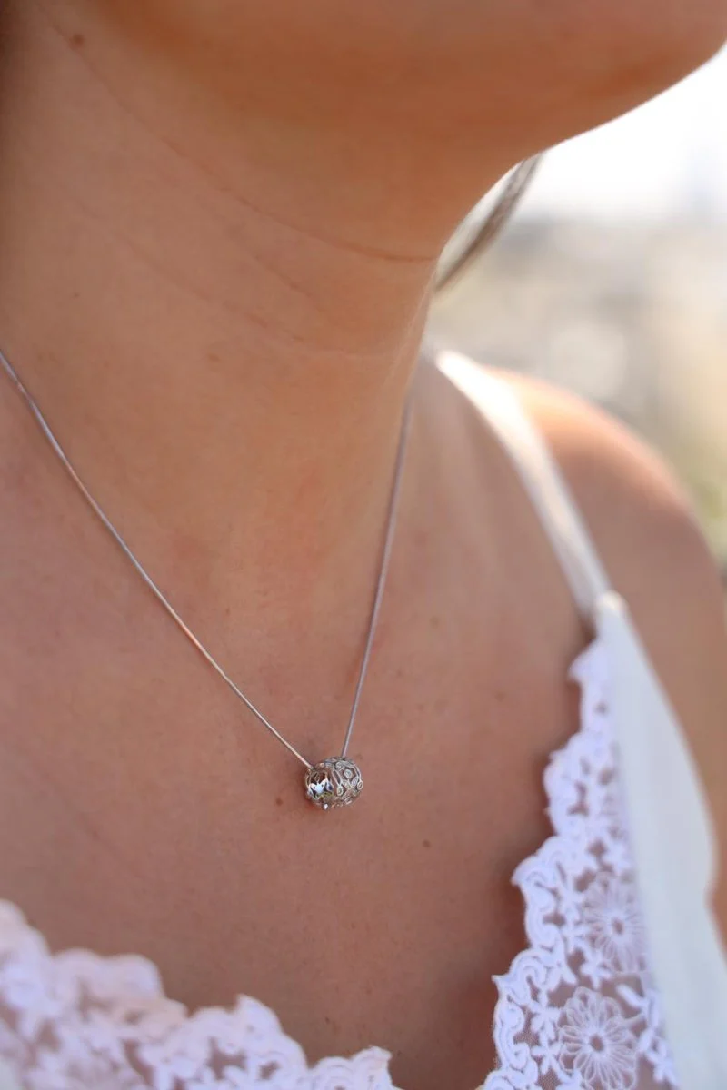 Collier Pendentif Or blanc Diamant - Image 2