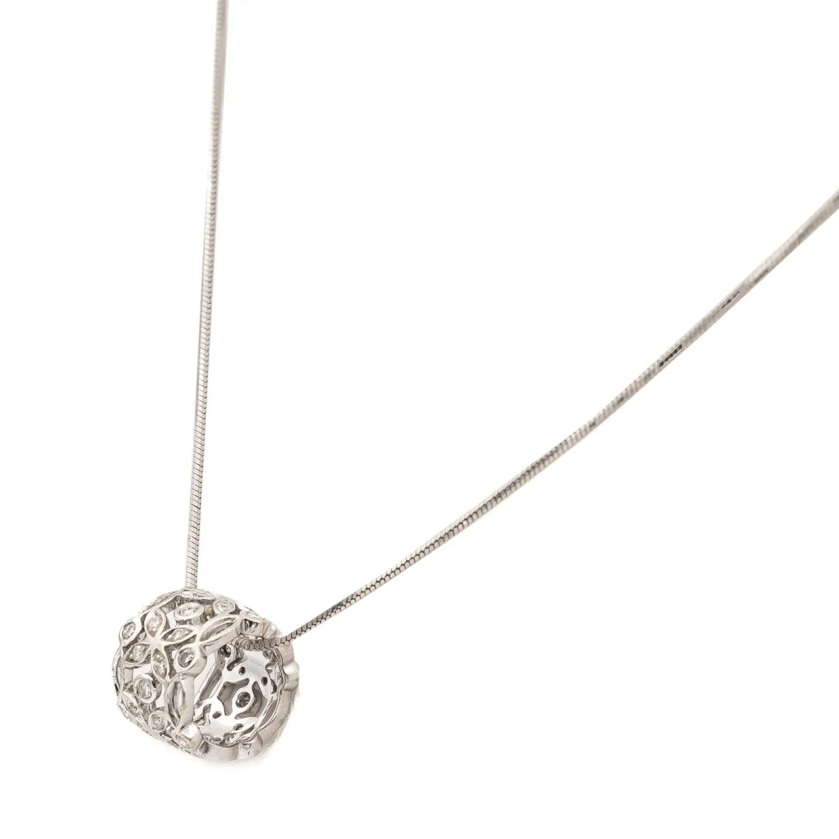 Collier Pendentif Or blanc Diamant - Image 5