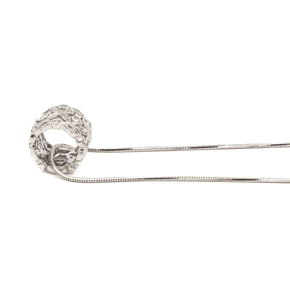 Collier Pendentif Or blanc Diamant - Image 6