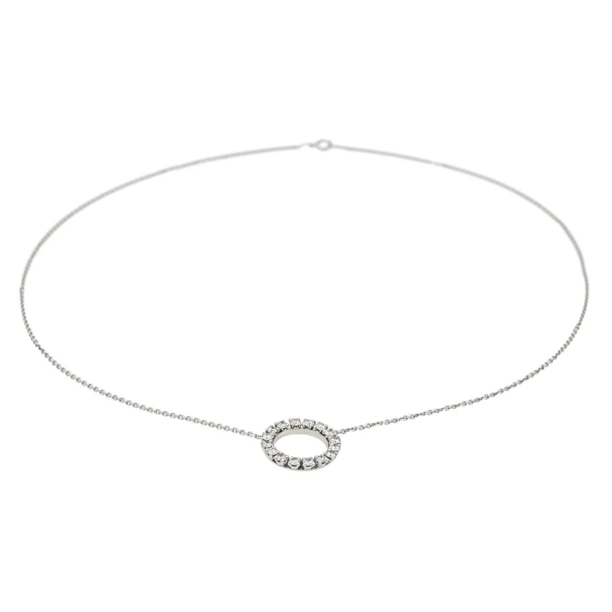 Collier Pendentif en or blanc et diamants - Image 3