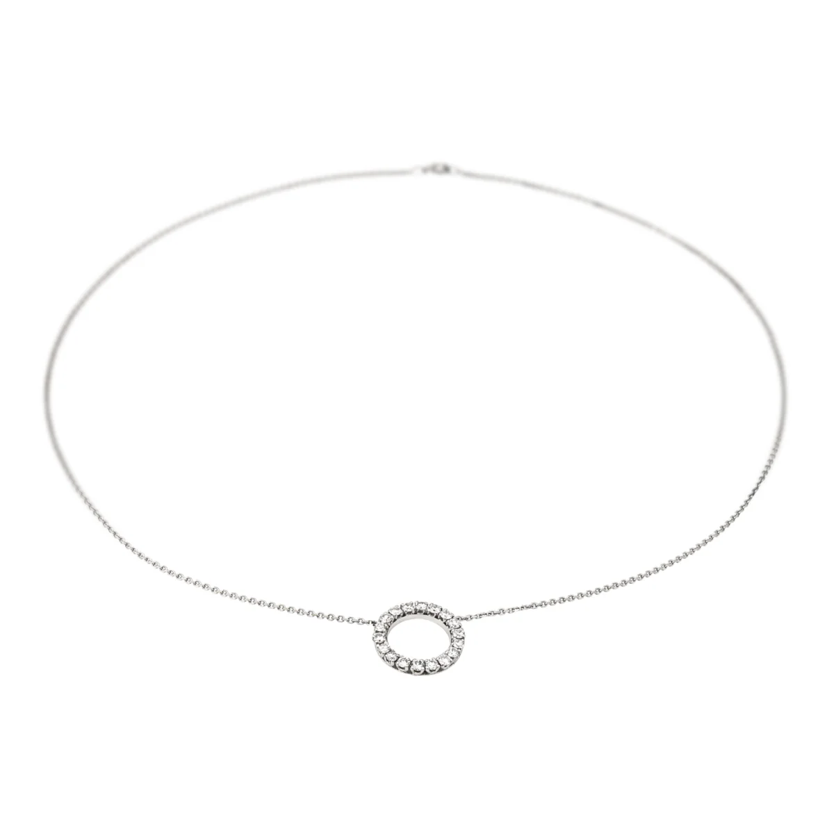Collier Pendentif en or blanc et diamants - Image 4