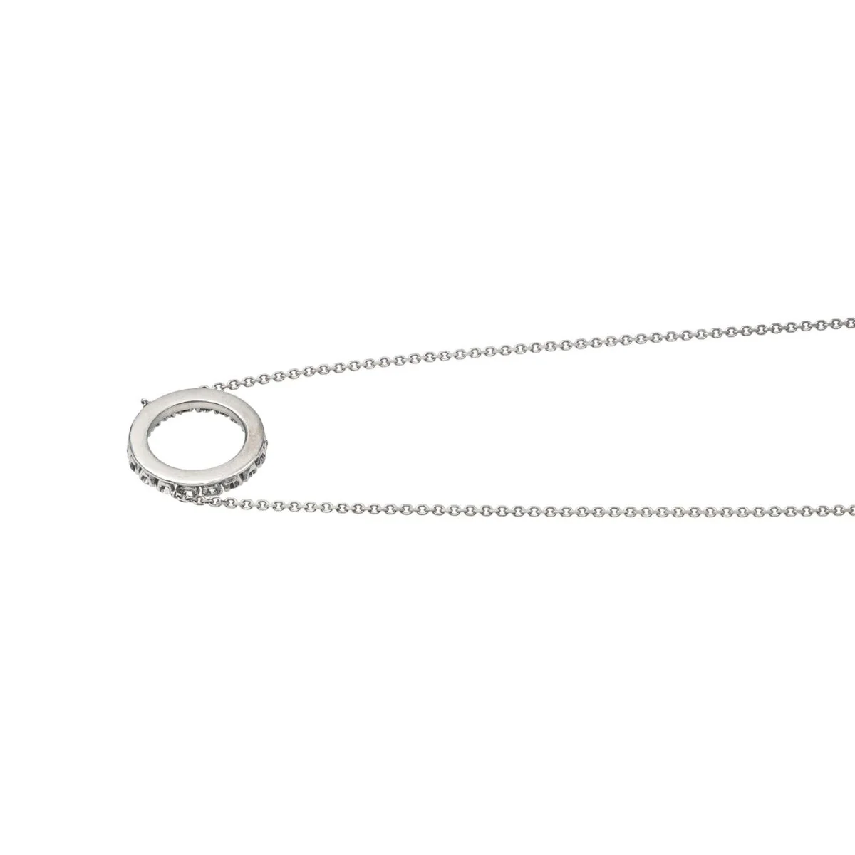 Collier Pendentif en or blanc et diamants - Image 5