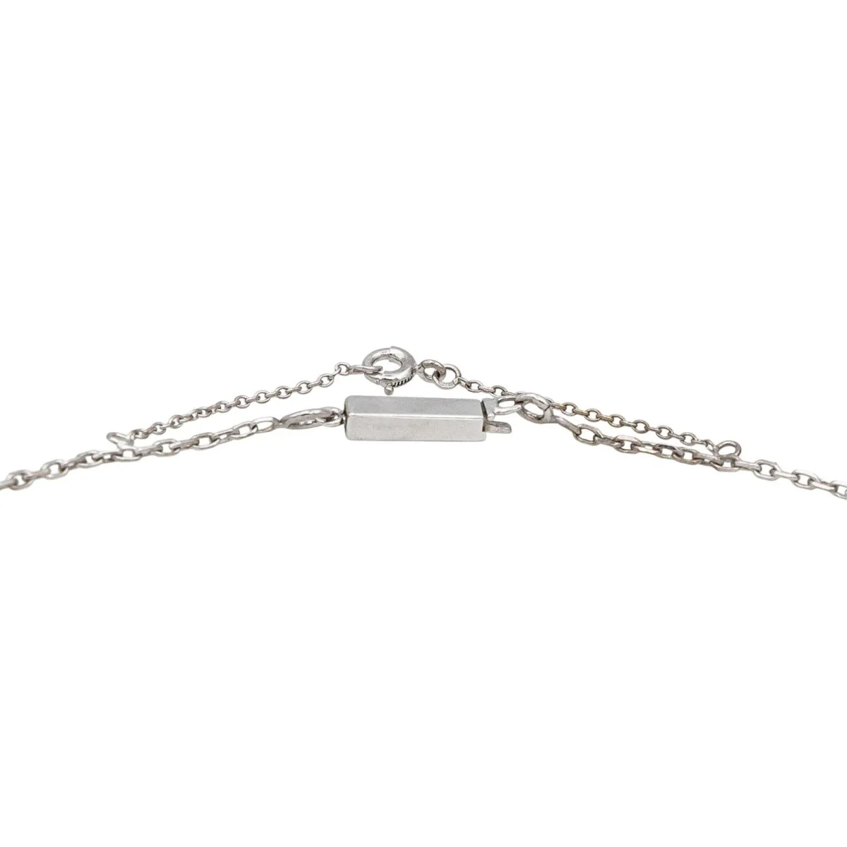 Collier Pendentif en or blanc, saphir et diamants - Image 7