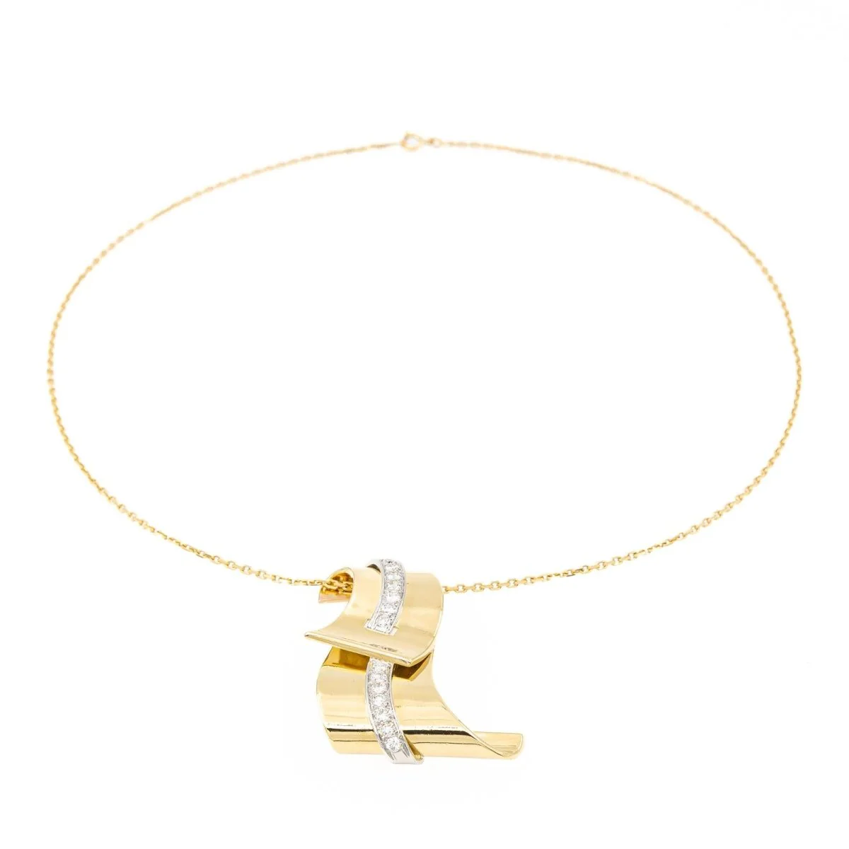 Collier Pendentif Or jaune Diamant - Image 3