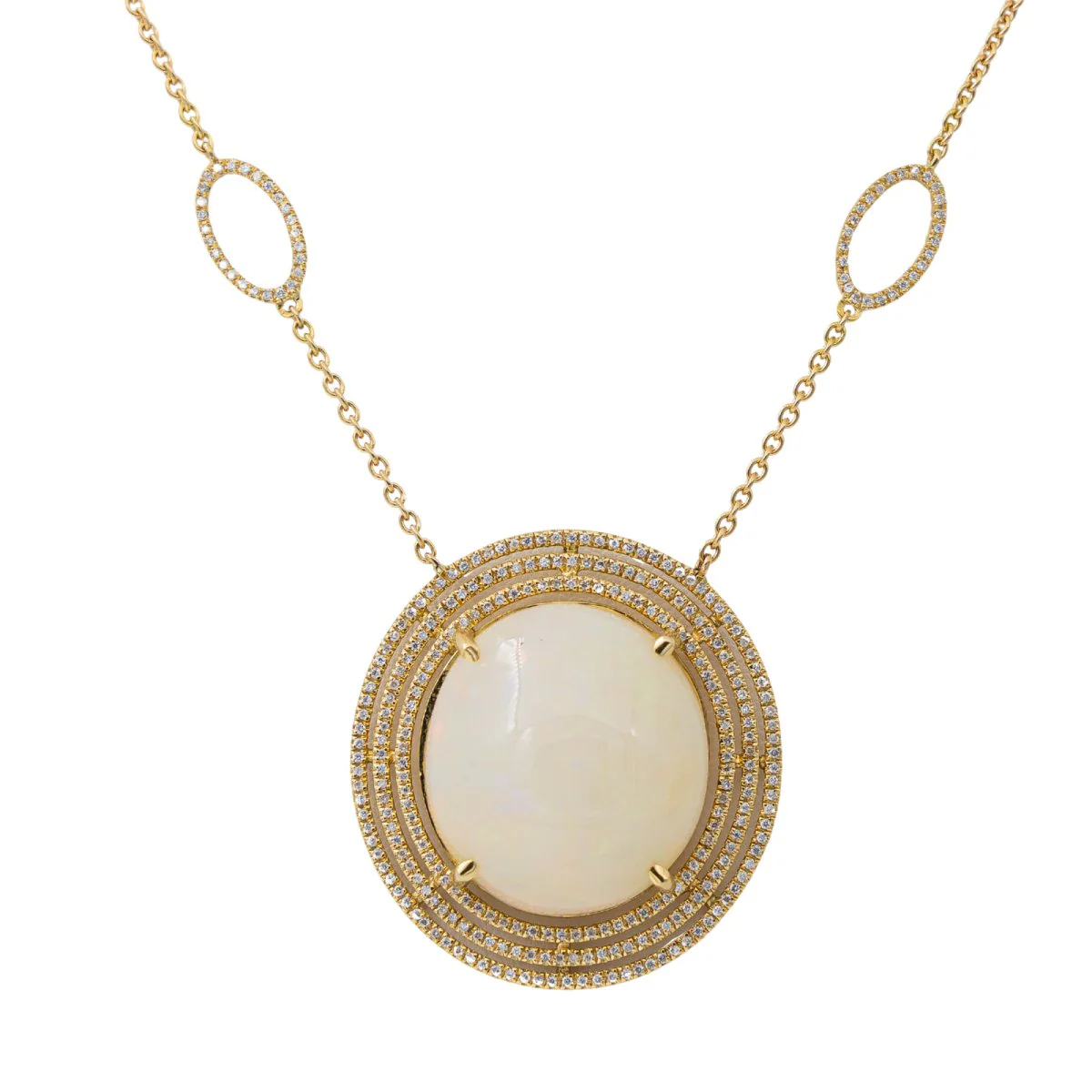 Collier Pendentif en or jaune et opale - Image 2