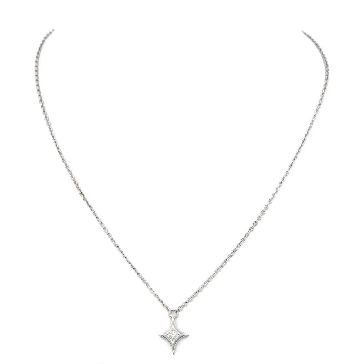 Collier Pendentif étincelle en platine et diamants