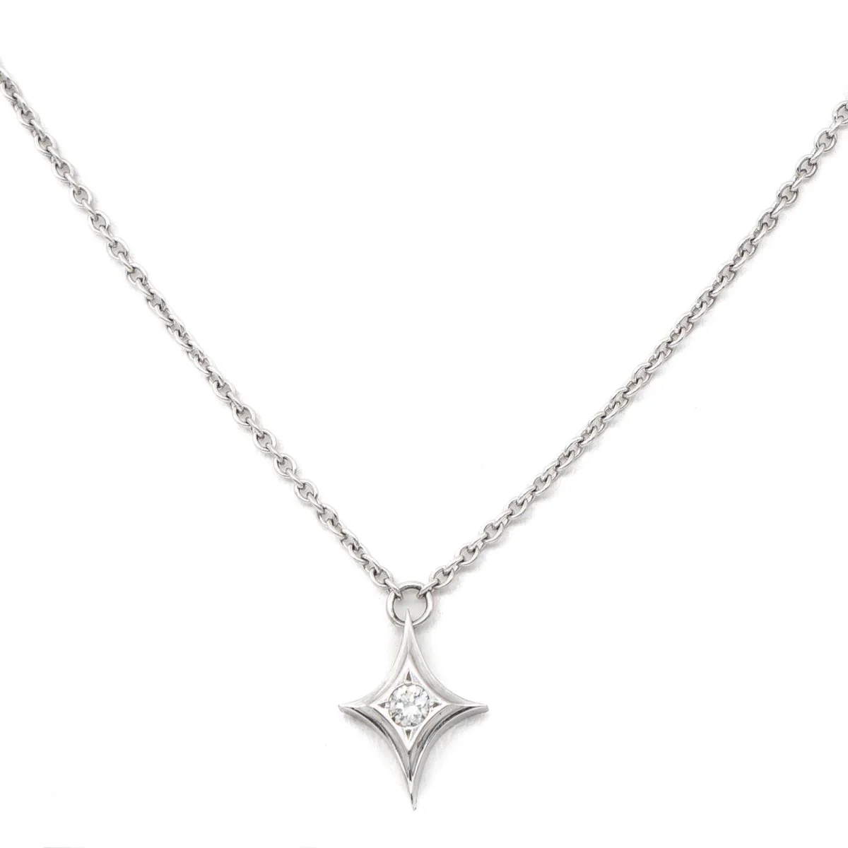 Collier Pendentif étincelle en platine et diamants - Image 6