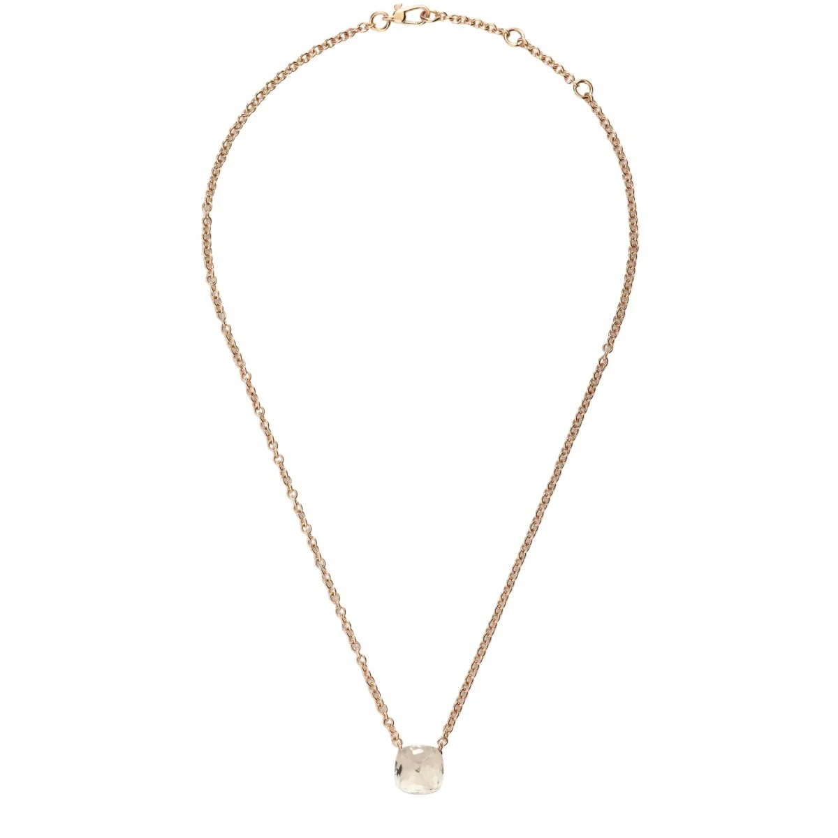Collier Pendentif POMELLATO "Knot Collection" en or blanc, or rose et topaze - Image 2