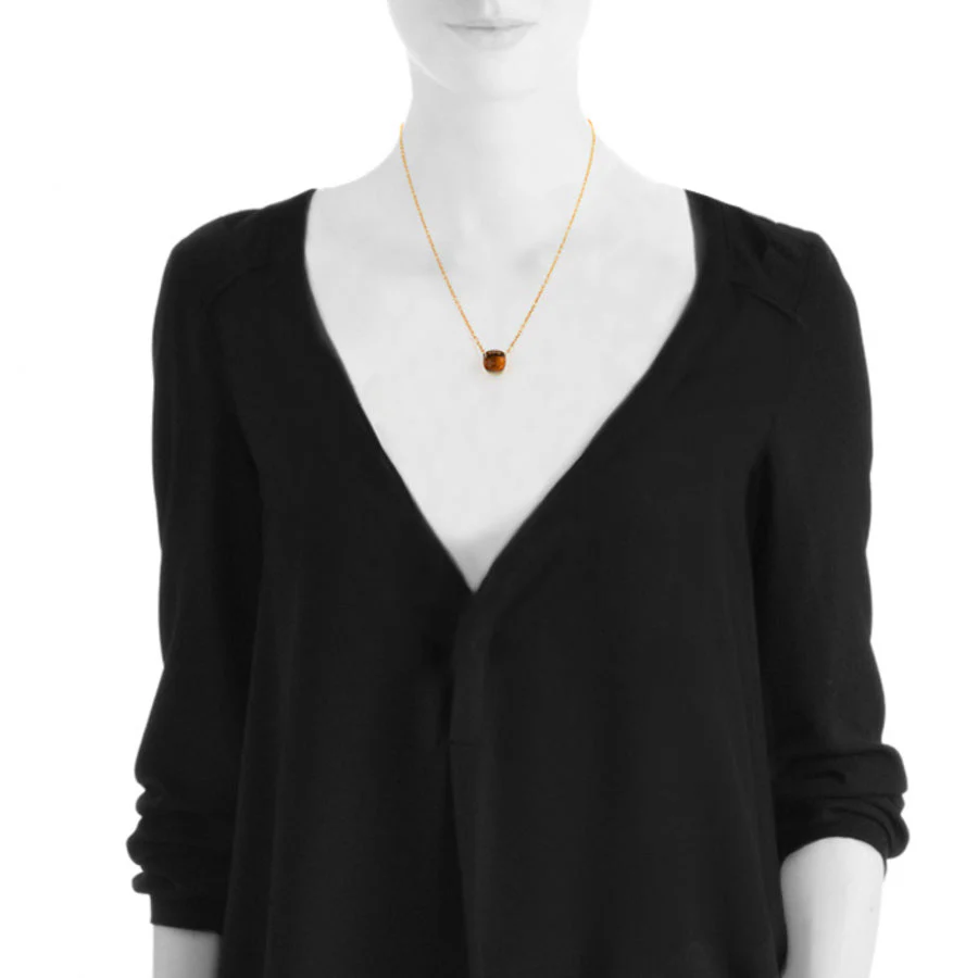 Collier Pendentif POMELLATO "Nudo" en or blanc, or rose et citrine - Image 2