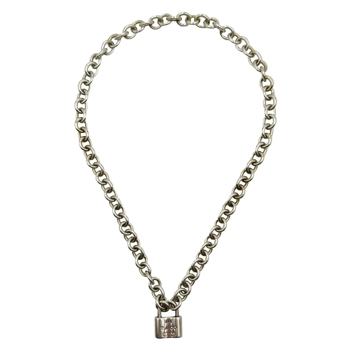 Collier Pendentif TIFFANY & CO. "Cadenas" en argent