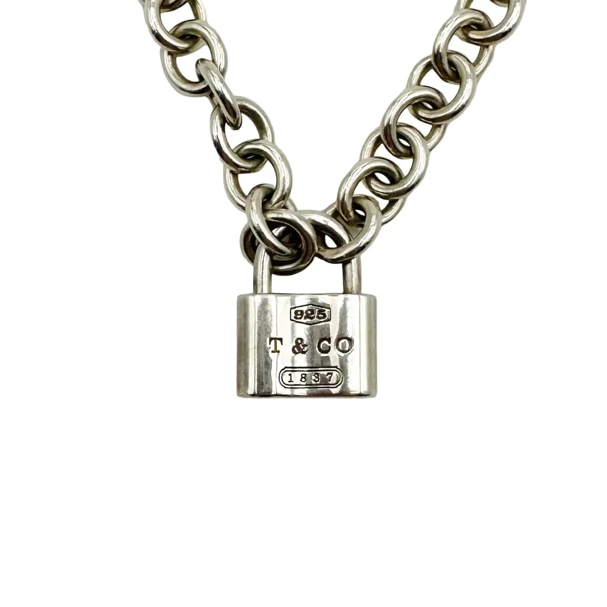 Collier Pendentif TIFFANY & CO. "Cadenas" en argent - Image 2