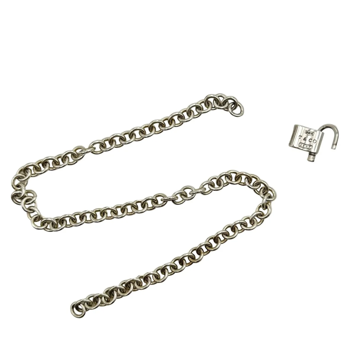 Collier Pendentif TIFFANY & CO. "Cadenas" en argent - Image 3