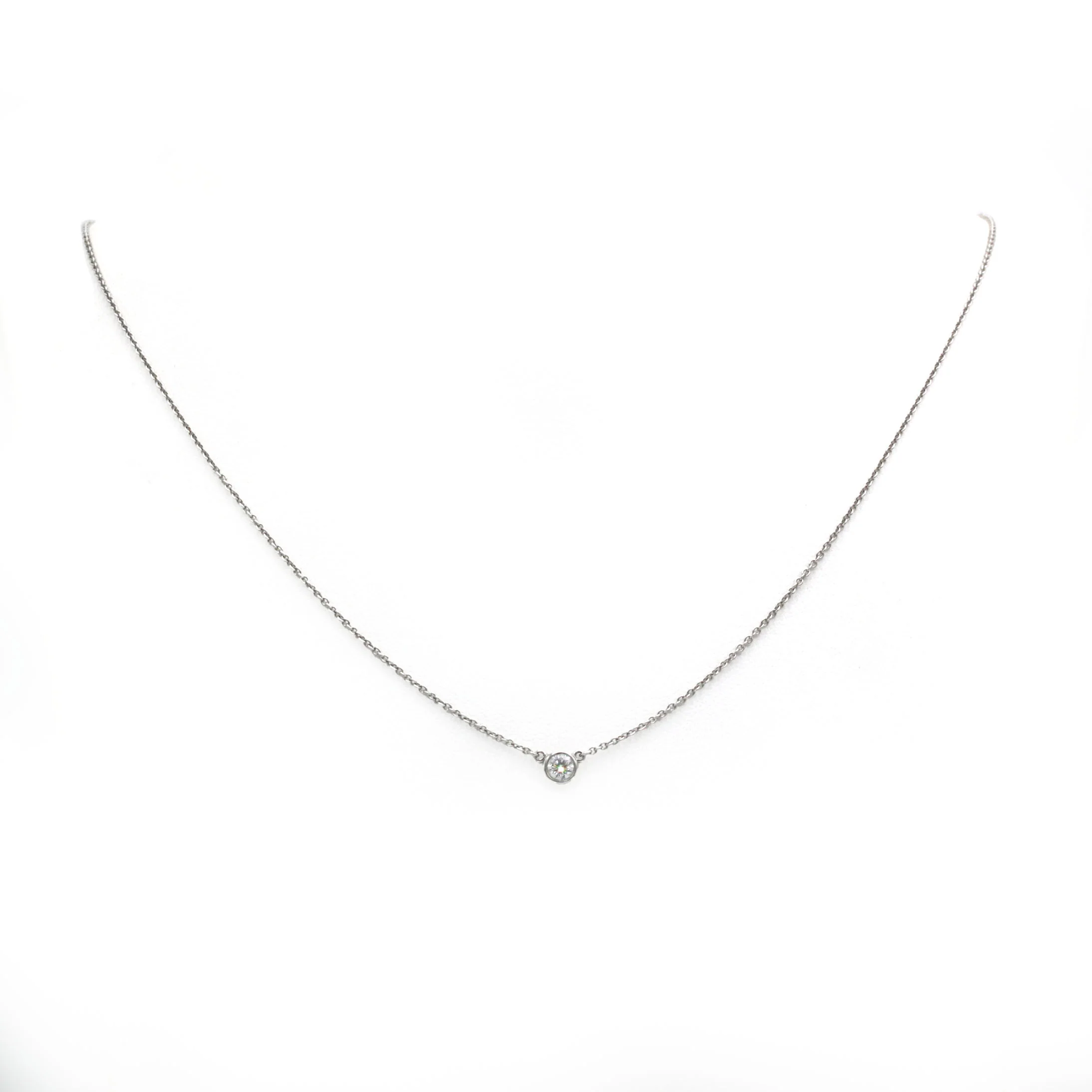 Collier Pendentif TIFFANY & CO. "Diamonds By The Yard" en platine et diamant