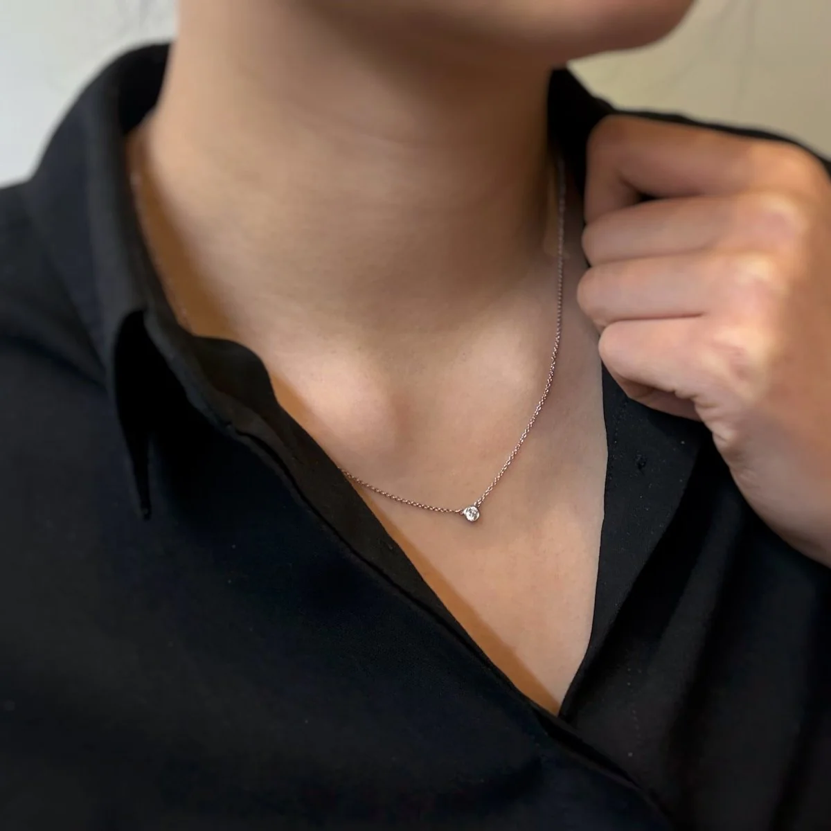 Collier Pendentif TIFFANY & CO. "Diamonds By The Yard" en platine et diamant - Image 2