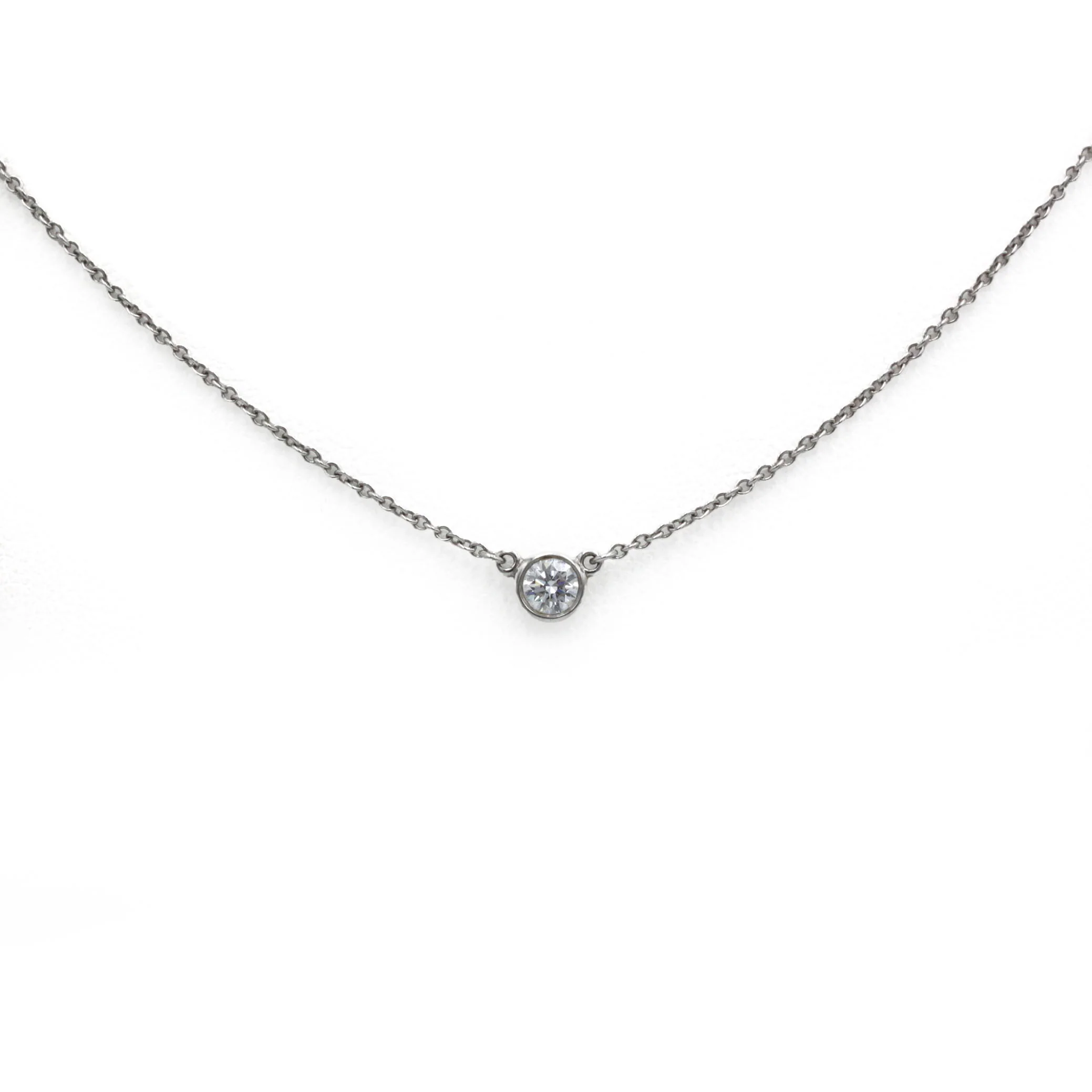 Collier Pendentif TIFFANY & CO. "Diamonds By The Yard" en platine et diamant - Image 3